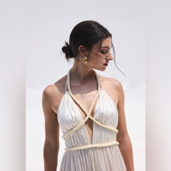 Cult Gaia White Halter Wedding Dress - Picture 4 of 15